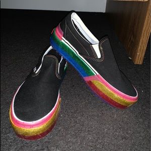 Rainbow Stacked Slip Ons